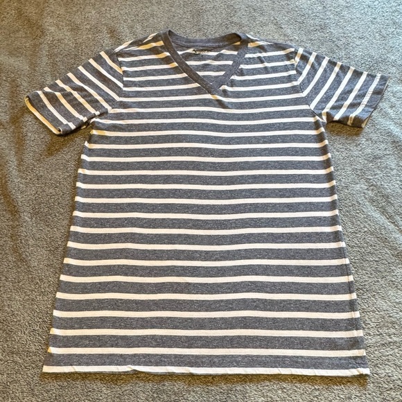 Arizona Jean Company Other - Arizona Jean Company Charcoal and Cream V-Neck Tee